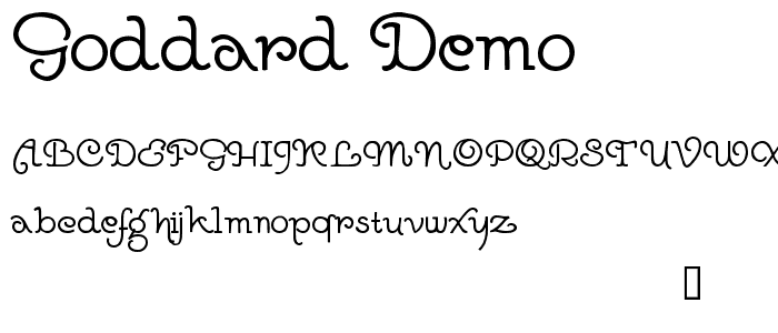 Goddard Demo font